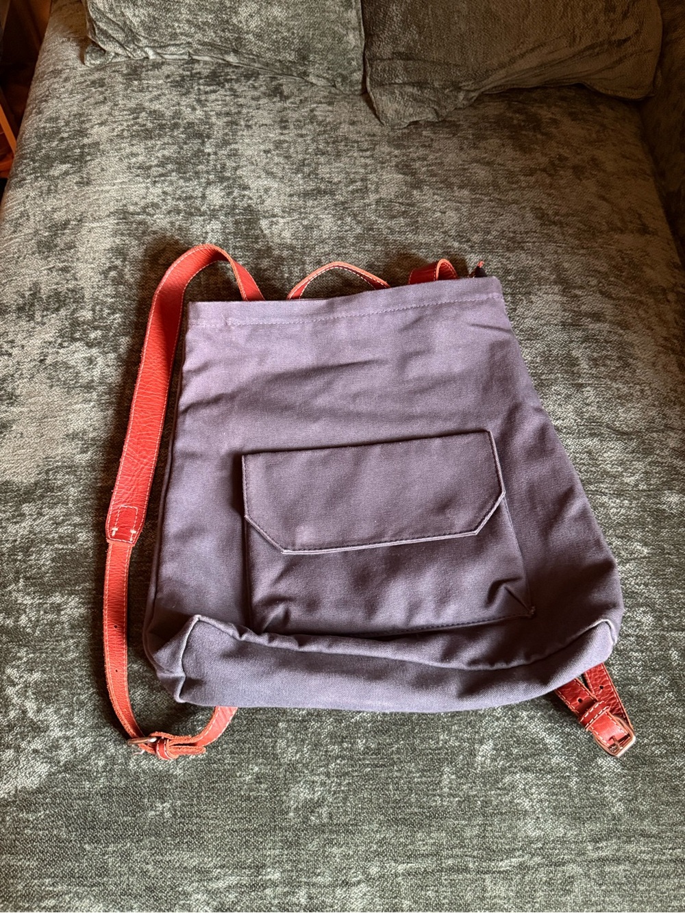 Casual Canvas Backpack - Blue